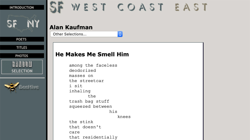 gallery image of NY/SF Poetry Collection: He Makes Me Smell Him