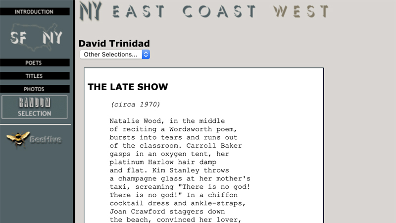 gallery image of NY/SF Poetry Collection: The Late Show