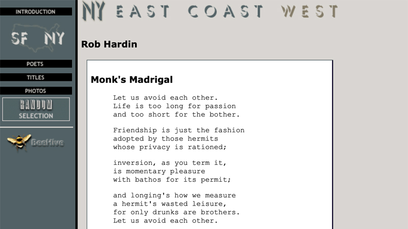 gallery image of NY/SF Poetry Collection: Monk's Madrigal