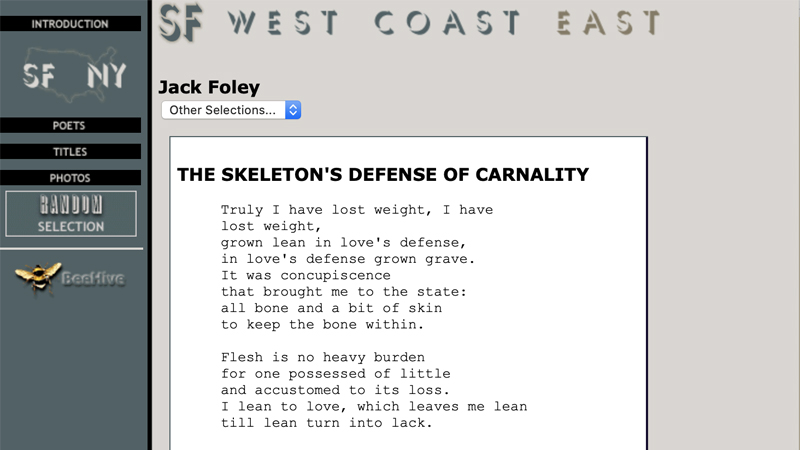 gallery image of NY/SF Poetry Collection: The Skeleton's Defense of Carnality