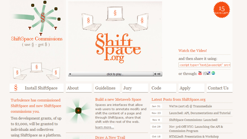 gallery image of The ShiftSpace Commissions Program