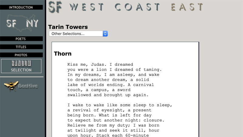 gallery image of NY/SF Poetry Collection: Thorn