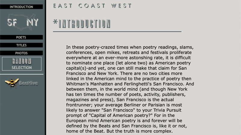 gallery image of NY/SF Poetry Collection: Introduction