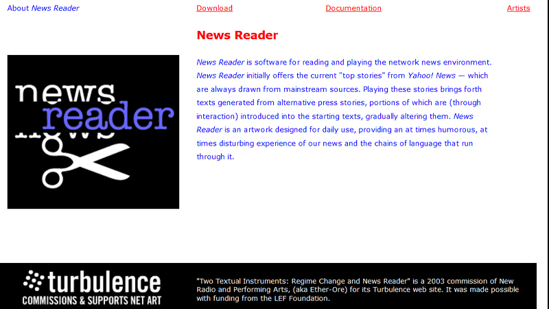 gallery image of Two Textual Instruments: Regime Change and News Reader