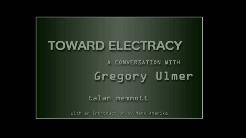 gallery image of Toward Electracy: A Conversation With Gregory Ulmer