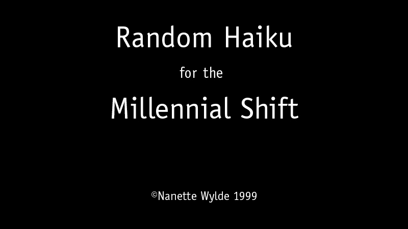 gallery image of Random Haiku for the Millennial Shift