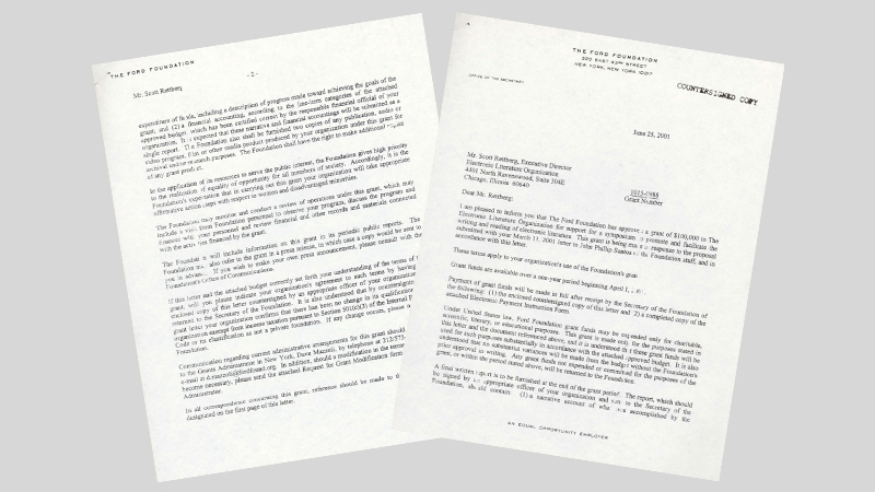 gallery image of Ford Foundation Award Letter
