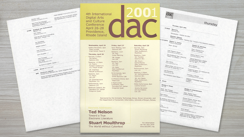 gallery image of 2001 DAC Conference Materials