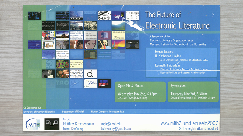gallery image of The Future of Electronic Literature Poster and Flyers