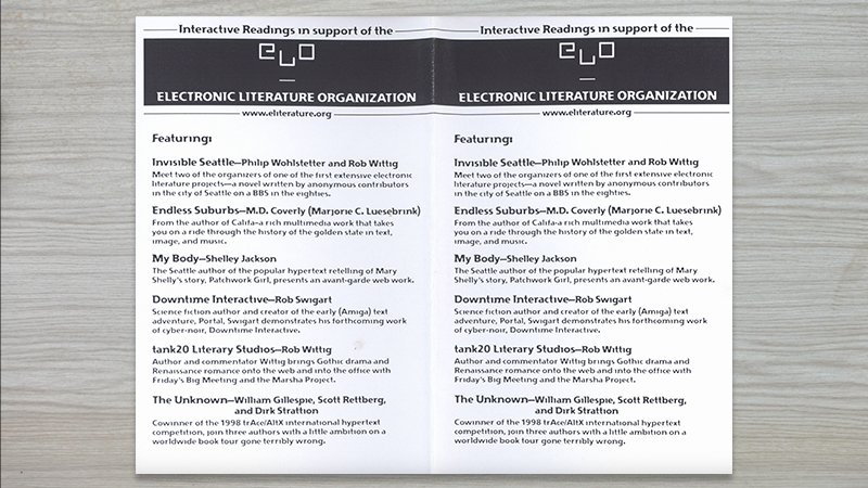gallery image of Interactive Readings in Support of the Electronic Literature Organization