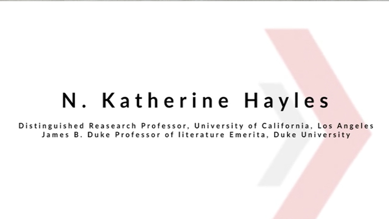 gallery image of Interview with N. Katherine Hayles for The NEXT