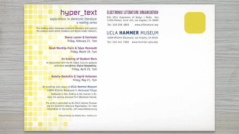 gallery image of hyper_text Reading Series Card