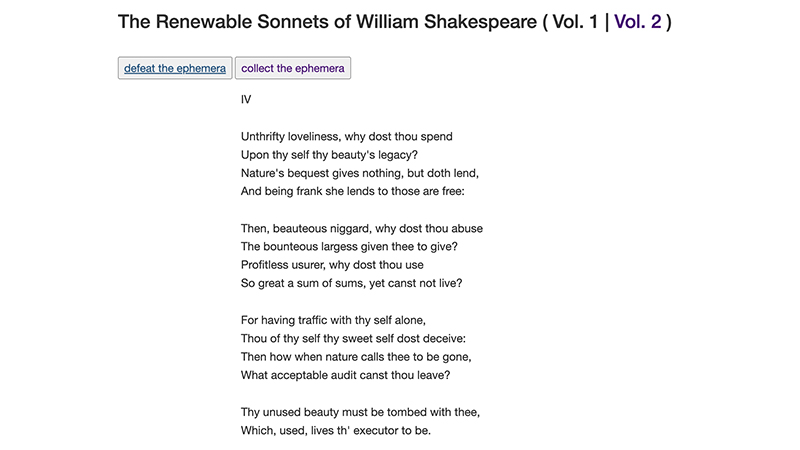 gallery image of The Renewable Sonnets of William Shakespeare (Volumes 1 & 2)