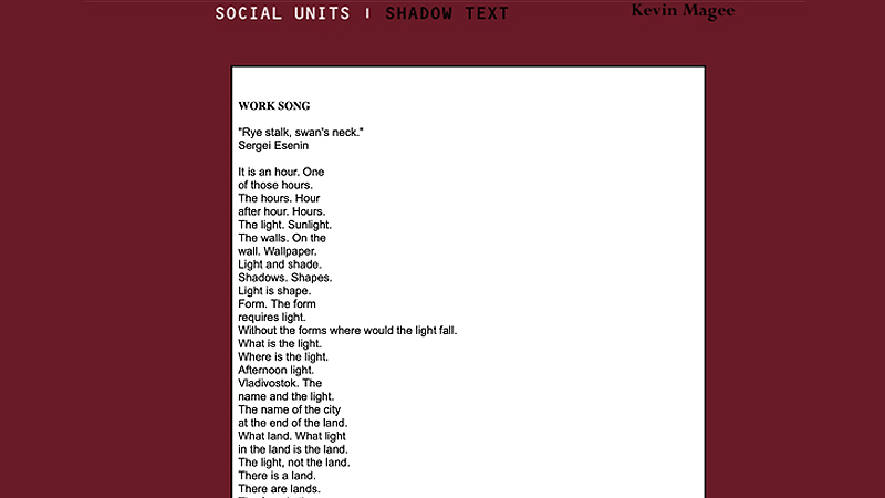 gallery image of SOCIAL UNITS / SHADOW TEXT