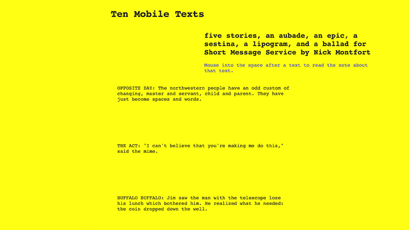 gallery image of Ten Mobile Texts