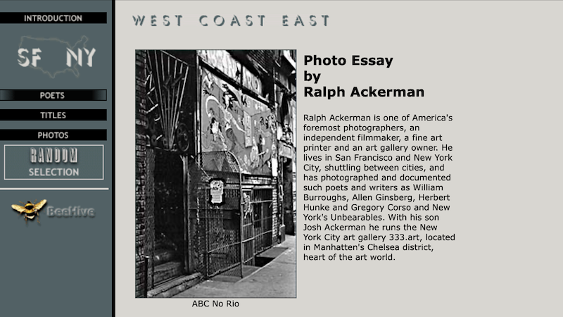 gallery image of NY/SF Poetry Collection: Photo Essay