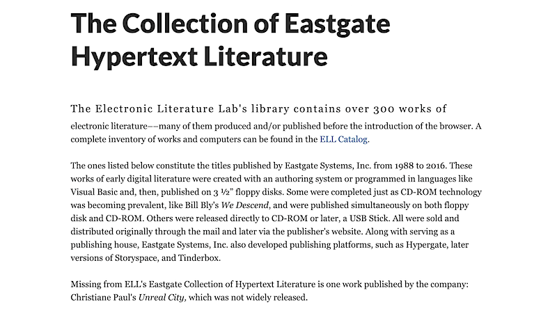 gallery image of Rebooting Electronic Literature, Volume 4 Chapter 1: Introduction