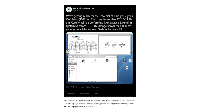 gallery image of Rebooting Electronic Literature, Volume 4 Chapter 5: Carolyn Guyer's 