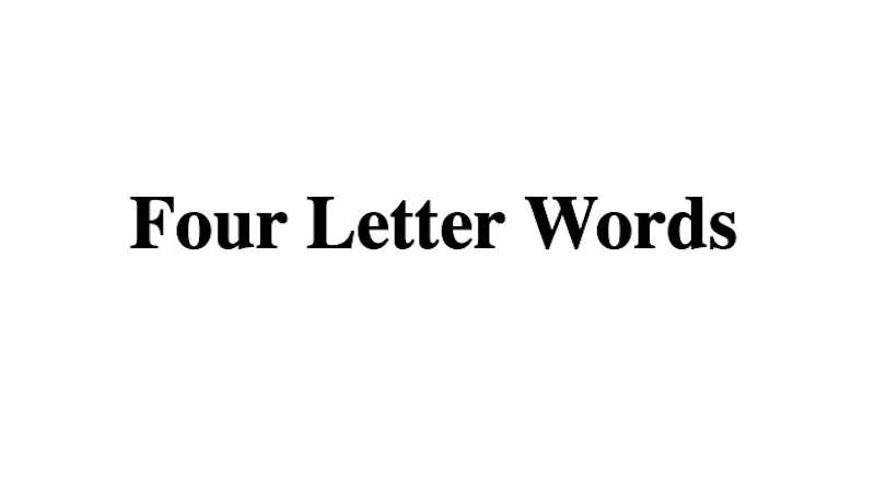 gallery image of Four Letter Words
