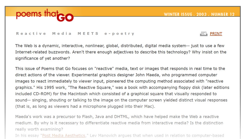 gallery image of Reactive Media MEETS e-poetry