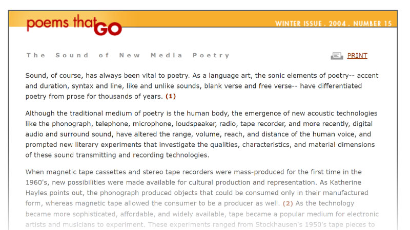 gallery image of The Sound of New Media Poetry