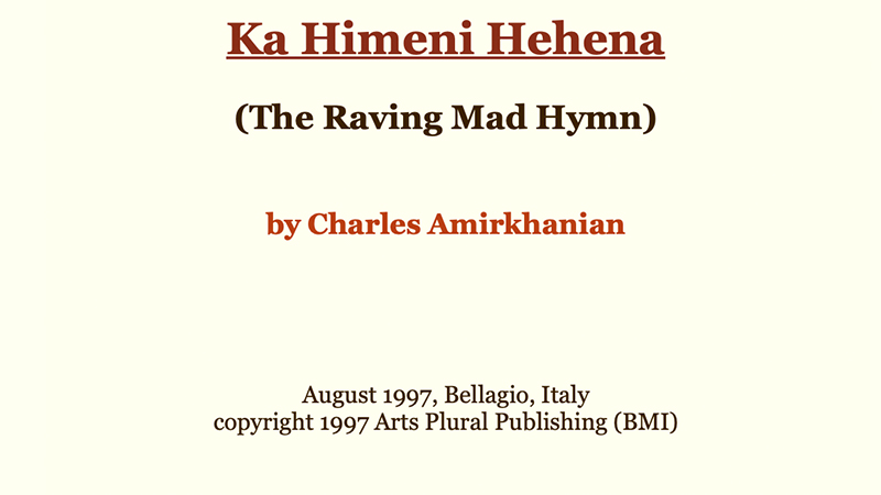 gallery image of Ka Himeni Hehena (The Raving Mad Hymn)