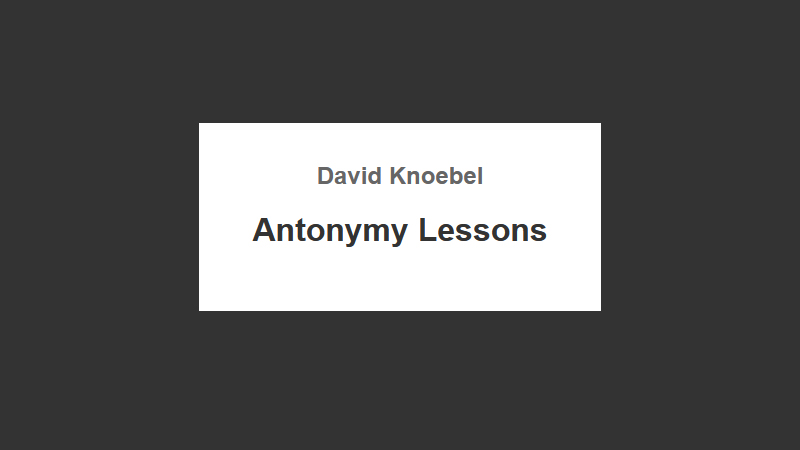 gallery image of Antonymy Lessons