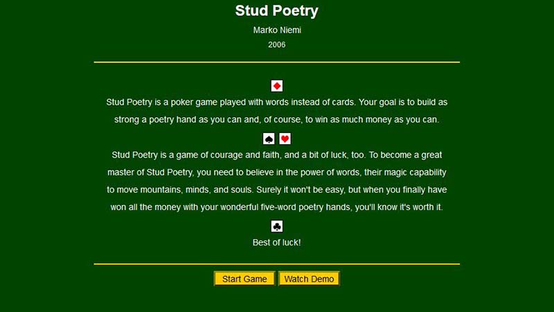 gallery image of Stud Poetry