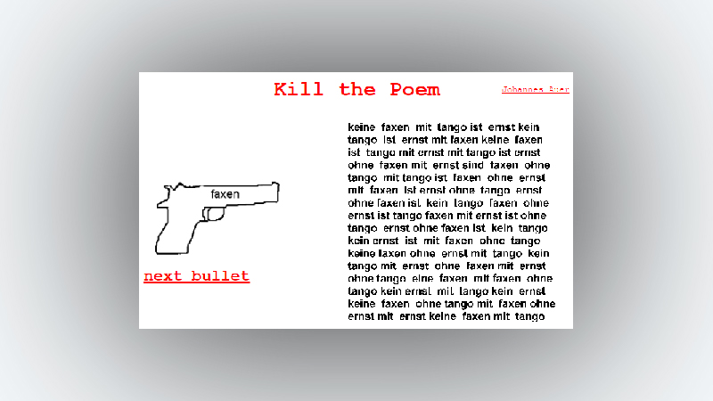 gallery image of Töte Das Gedicht (Kill The Poem)