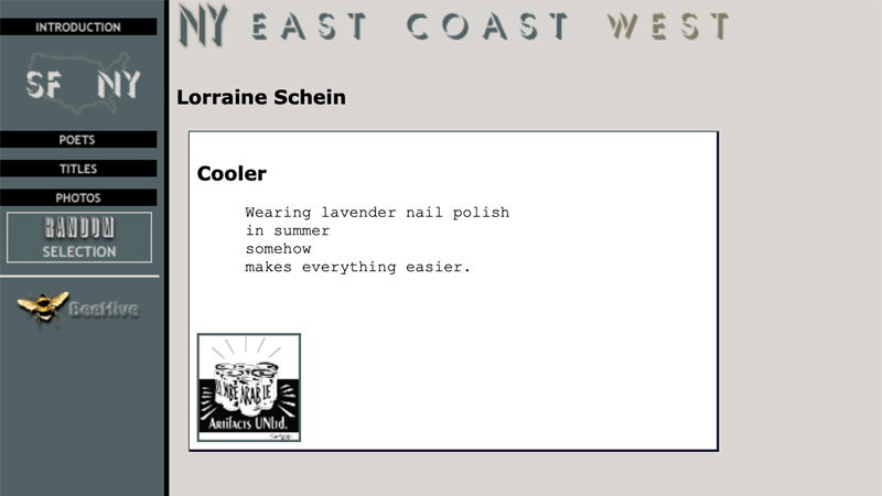 gallery image of NY/SF Poetry Collection: Cooler