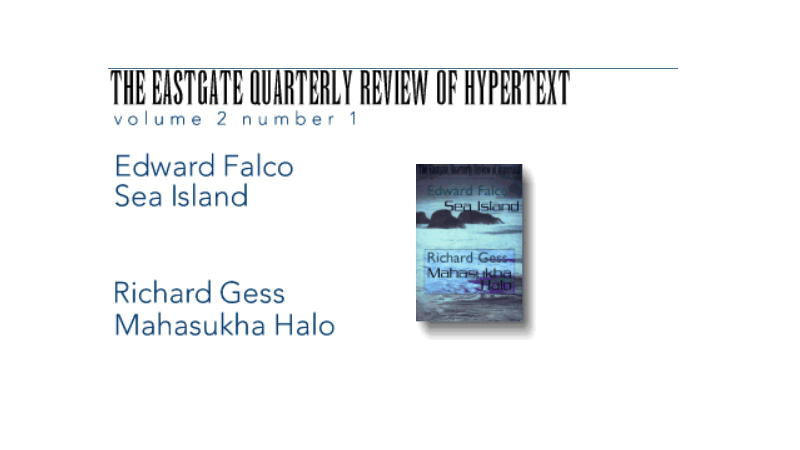 gallery image of The Eastgate Quarterly Review of Hypertext, Volume 2, Number 1